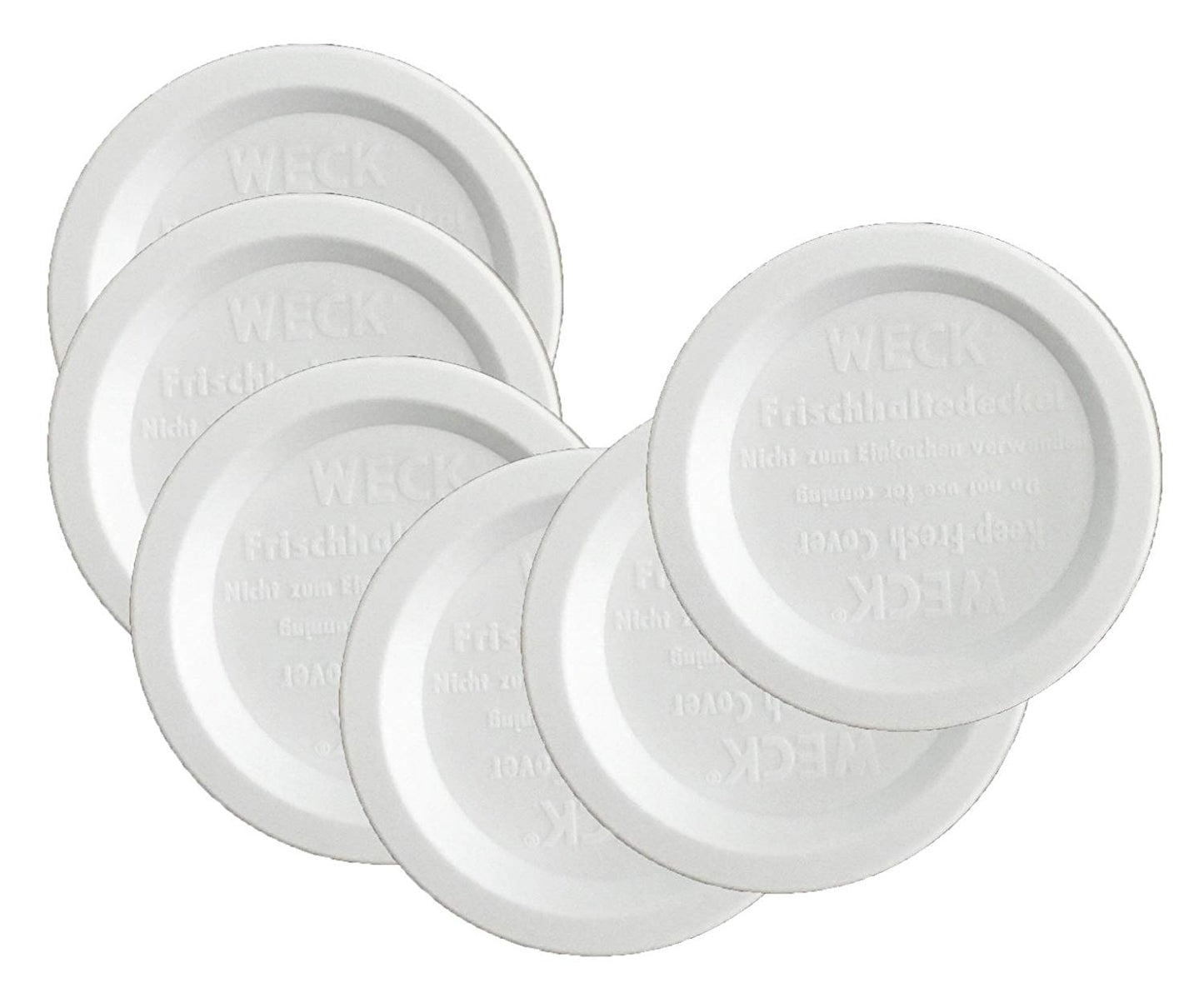 Tapas de plástico Weck Jar Keep-Fresh (paquete de 6)