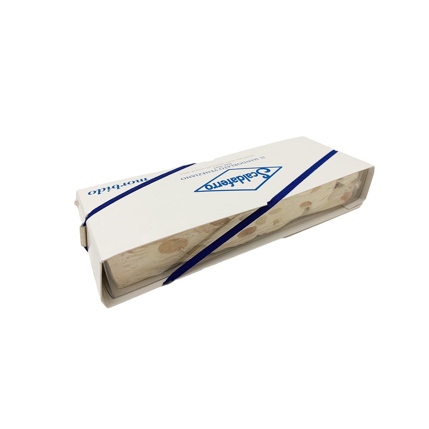 Scaldaferro Caramelo de turrón italiano suave hecho a mano artesanal (Torrone) con almendras 6.34 onzas 