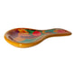 Mexican Hand Painted Ceramic Spoon Rest in White+Black or Yellow+Multi Color