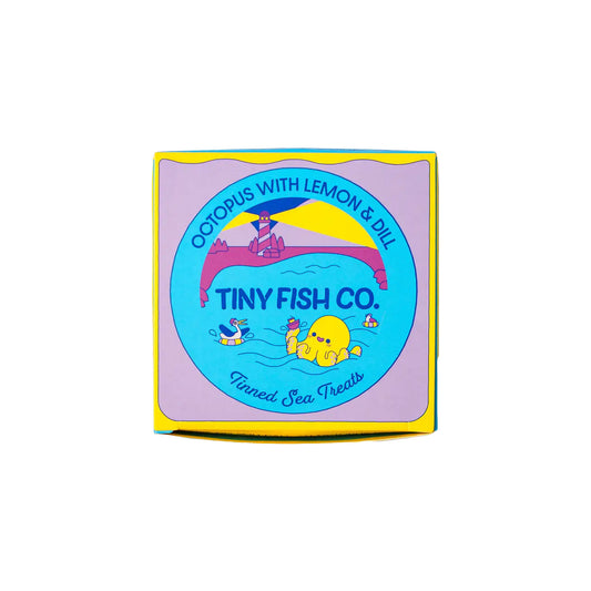 Tiny Fish Co. Pulpo en mantequilla con limón y eneldo | Salvaje capturado en las aguas del noroeste del Pacífico 3,5 oz