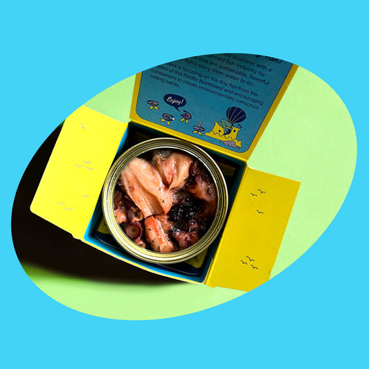 Tiny Fish Co. Octopus in Butter with Lemon & Dill | Wild Caught in the Waters of the Pacific Northwest 3.5oz