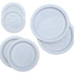 Paquete variado de tapas de plástico Weck Jar Keep-Fresh. Incluye 2 tapas pequeñas, 2 medianas y 2 grandes (6 artículos) Se adapta a todos los modelos de Weck Jar 