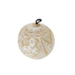 Hand Carved Jicara Gourd Ornaments from Mexico in Silver, White and Gold